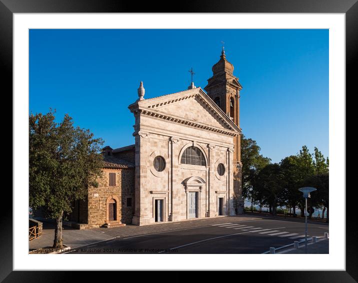 Madonna or Santa Maria del Soccorso Church in Montalcino, Tuscan Framed Mounted Print by Dietmar Rauscher