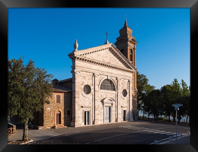 Madonna or Santa Maria del Soccorso Church in Montalcino, Tuscan Framed Print by Dietmar Rauscher