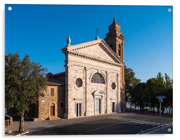 Madonna or Santa Maria del Soccorso Church in Montalcino, Tuscan Acrylic by Dietmar Rauscher