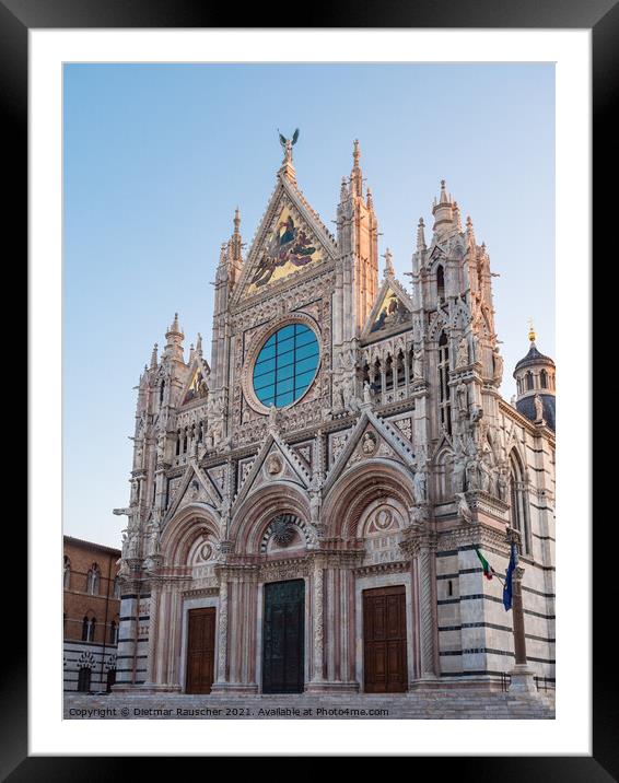 Siena Cathedral West Facade Exterior Framed Mounted Print by Dietmar Rauscher