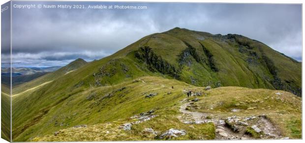 A view of Ben Lawers Perthshire, Scotland Canvas Print by Navin Mistry