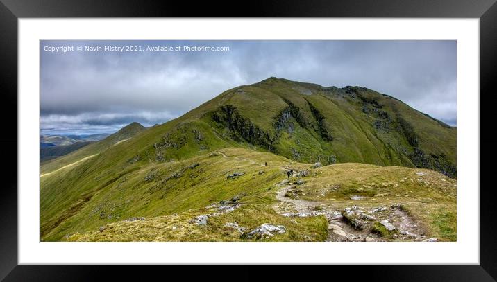 A view of Ben Lawers Perthshire, Scotland Framed Mounted Print by Navin Mistry