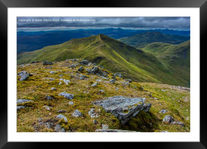 A view of Beinn Ghlas,  Perthshire, Scotland Framed Mounted Print by Navin Mistry