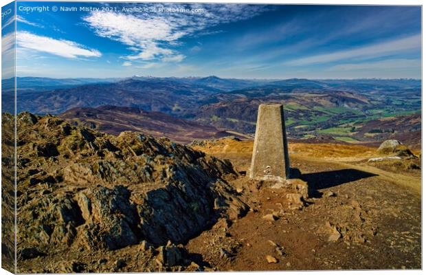 Summit of Ben Vrackie, Perthshire, Scotland Canvas Print by Navin Mistry