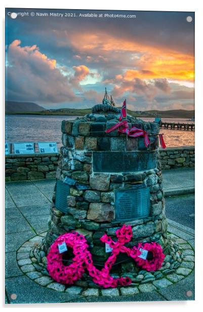 The Shetland Bus Memorial, Scalloway, Shetland Isl Acrylic by Navin Mistry