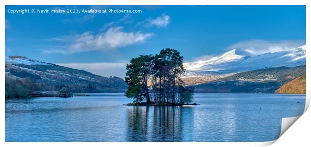 Loch Tay at Kenmore, Perthshire in Winter Print by Navin Mistry