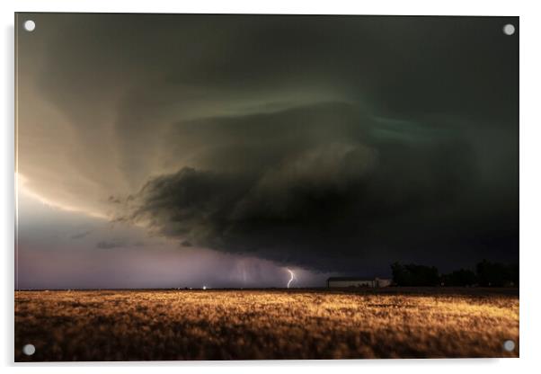 Supercell in the Headlights Acrylic by John Finney