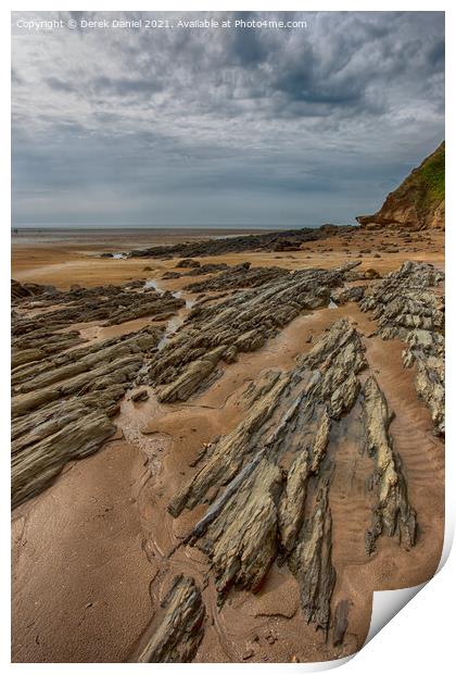 Majestic Rocks of Saunton Sands Print by Derek Daniel