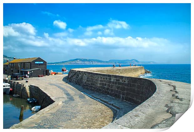 Lyme Regis The Cobb Print by Alison Chambers