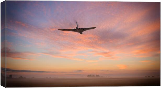 Vulcan Bomber Morning Mist Canvas Print by J Biggadike