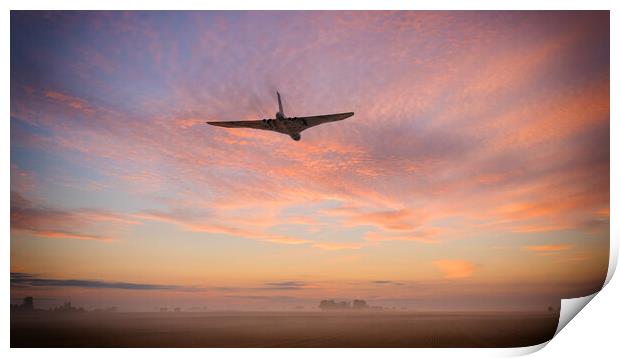 Vulcan Bomber Morning Mist Print by J Biggadike