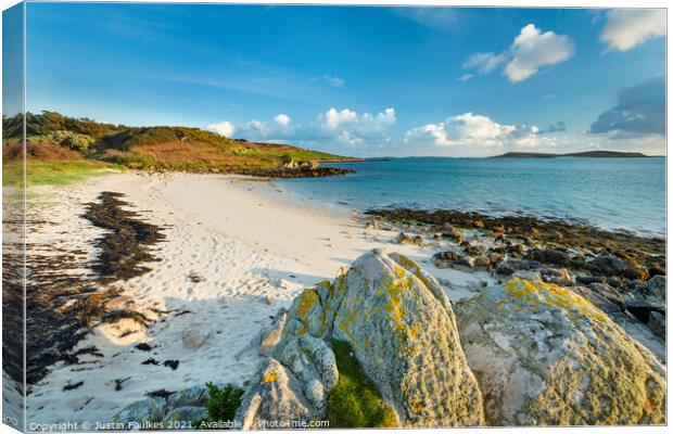 Tresco, Isles of Scilly Canvas Print by Justin Foulkes