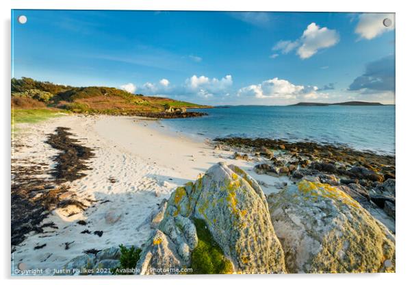 Tresco, Isles of Scilly Acrylic by Justin Foulkes