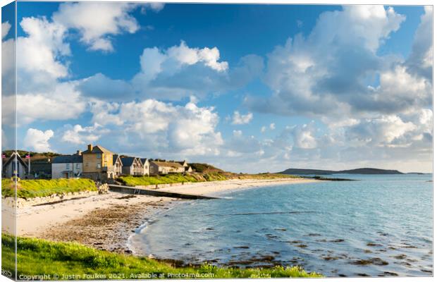 New Grimsby, Tresco, Isles of Scilly  Canvas Print by Justin Foulkes
