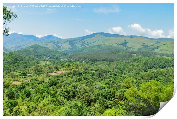 Kuduremukh Hills in Karnataka, India Print by Lucas D'Souza