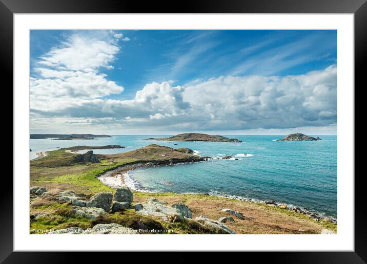 Teän, Isles of Scilly Framed Mounted Print by Justin Foulkes