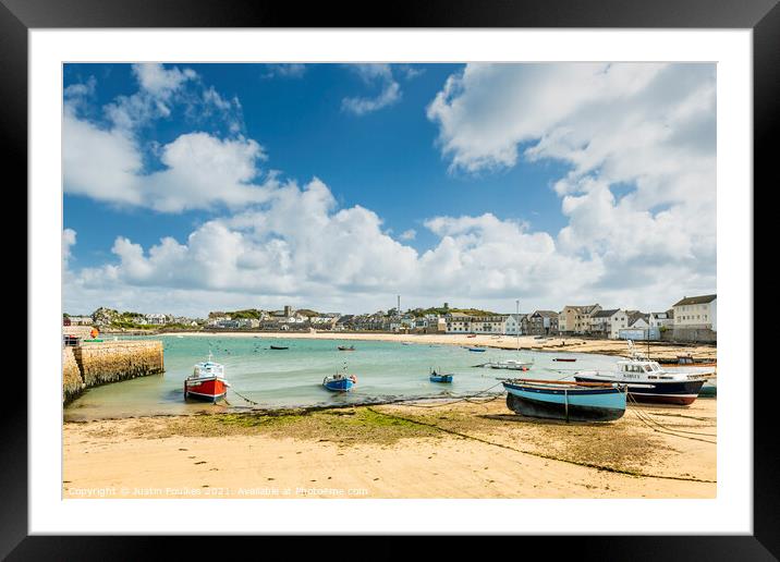 Hugh Town, St Mary's, Isles of Scilly Framed Mounted Print by Justin Foulkes