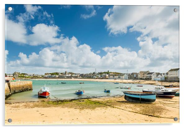 Hugh Town, St Mary's, Isles of Scilly Acrylic by Justin Foulkes