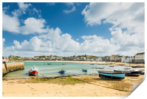 Hugh Town, St Mary's, Isles of Scilly Print by Justin Foulkes