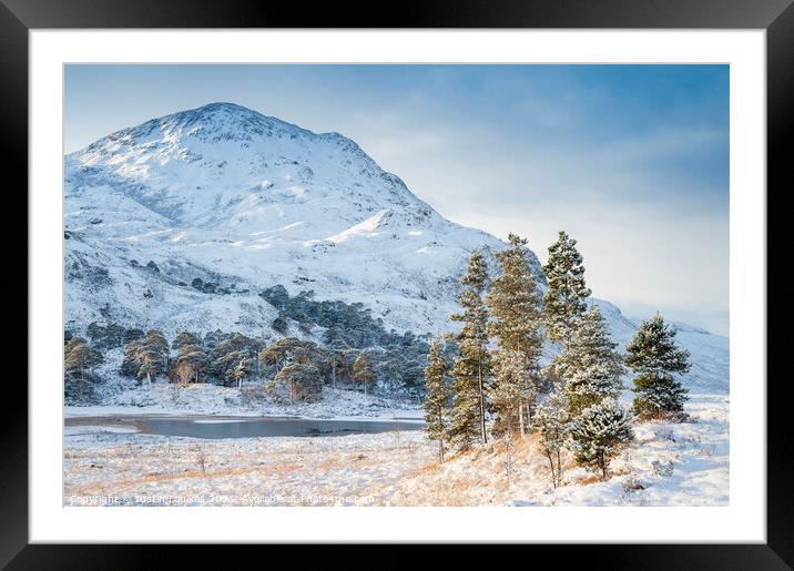 Glen Torridon in winter, Highlands, Scotland Framed Mounted Print by Justin Foulkes