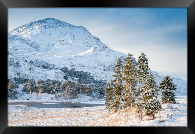 Glen Torridon in winter, Highlands, Scotland Framed Print by Justin Foulkes