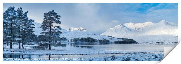 Liathach and Beinn Eighe from Loch Clair, Torridon, Scotland Print by Justin Foulkes