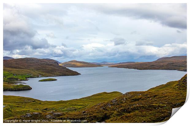 Loch Maraig, Isle of Harris Print by Hazel Wright