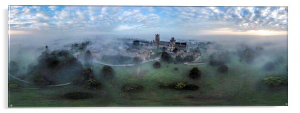 Misty start to the day over Ely Acrylic by Andrew Sharpe