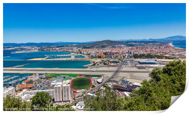 Gibraltar Airport Print by Wight Landscapes