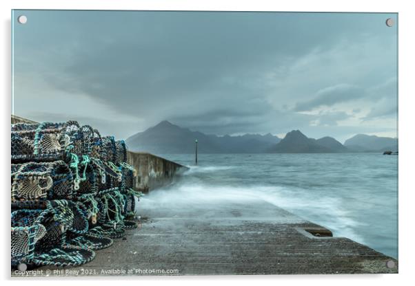 Elgol pier Acrylic by Phil Reay
