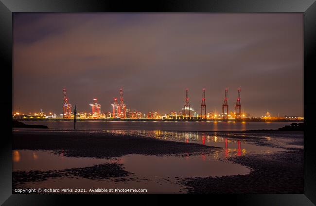 Seaforth Docks- Liverpool Reflections Framed Print by Richard Perks