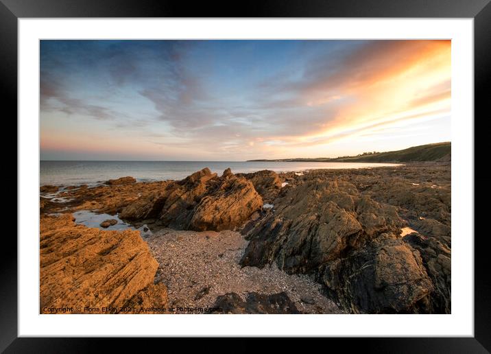 Rugged Cornish Coastline  Framed Mounted Print by Fiona Etkin