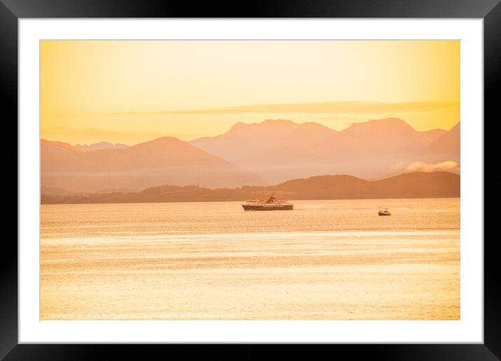 Dawn's Awakening Over the Hebridean Sound Framed Mounted Print by Holly Burgess