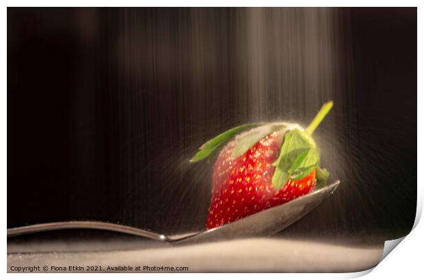 Strawberry and  sugar  Print by Fiona Etkin