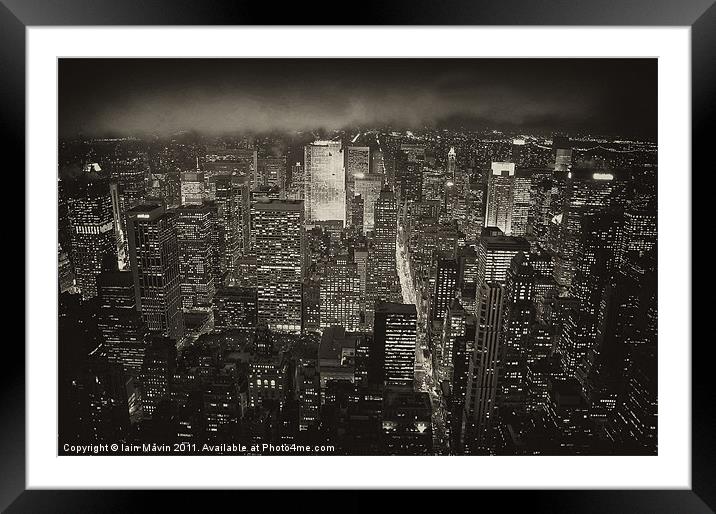 New York Vista Framed Mounted Print by Iain Mavin
