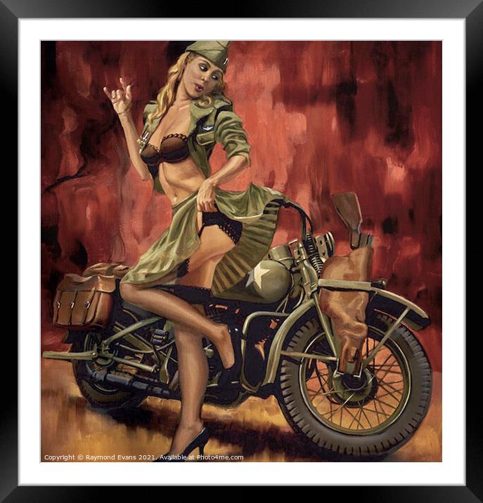 Poster girl Framed Mounted Print by Raymond Evans