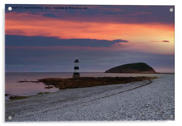 Sunrise At The Trwyn Du Lighthouse Acrylic by rawshutterbug 