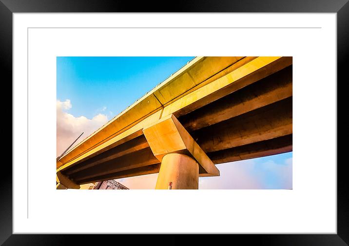 A bridge in perspective Framed Mounted Print by Rachid Karroo