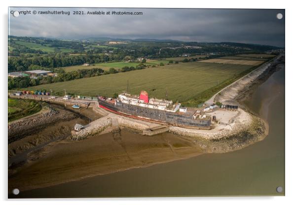 TSS Duke Of Lancaster Drone Image Acrylic by rawshutterbug 