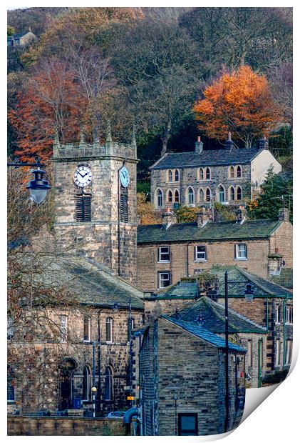 Autumn In Holmfirth Print by Alison Chambers