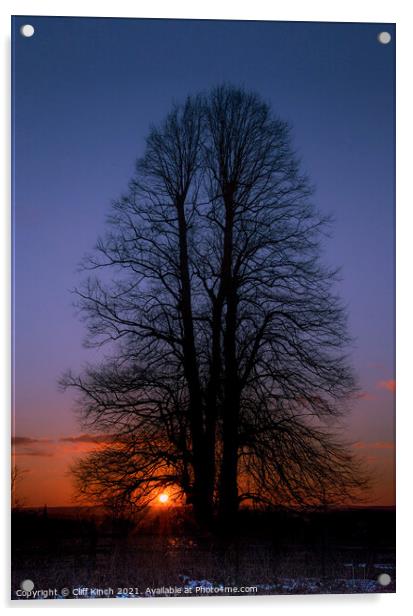 Stillness of sunrise Acrylic by Cliff Kinch