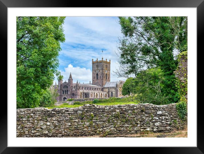 St David's Cathedral Framed Mounted Print by Rick Lindley