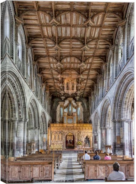 Inside St David's Cathedral Canvas Print by Rick Lindley