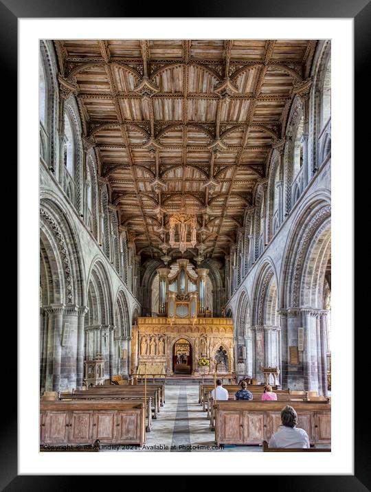 Inside St David's Cathedral Framed Mounted Print by Rick Lindley