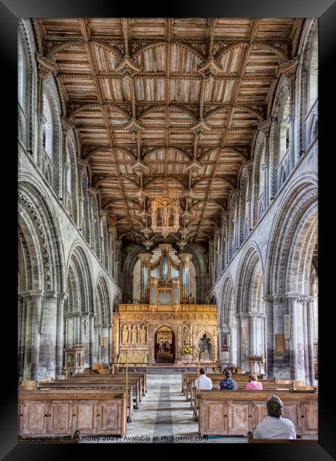 Inside St David's Cathedral Framed Print by Rick Lindley