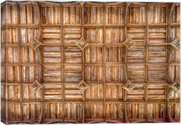 St David's Cathedral Ceiling Canvas Print by Rick Lindley
