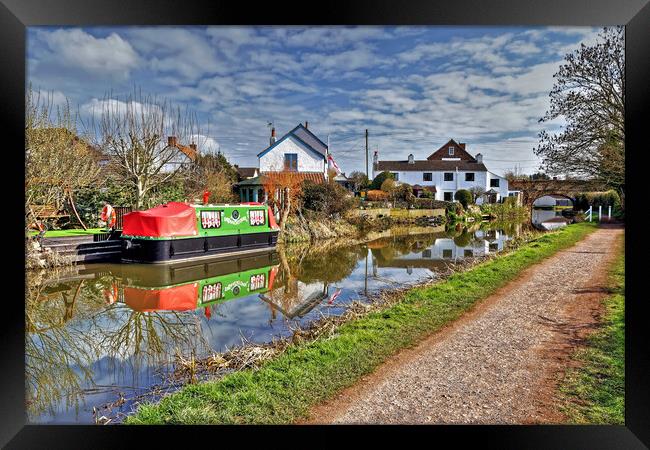 Bridgwater and Taunton Canal Somerset Framed Print by austin APPLEBY