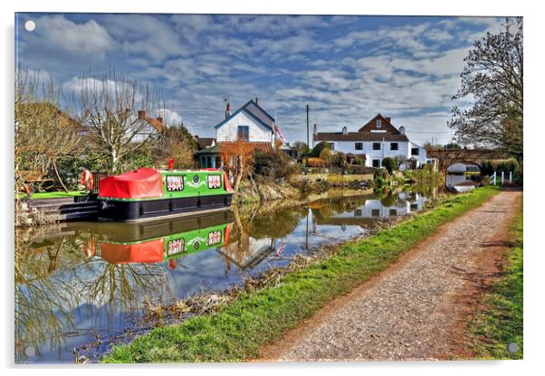 Bridgwater and Taunton Canal Somerset Acrylic by austin APPLEBY