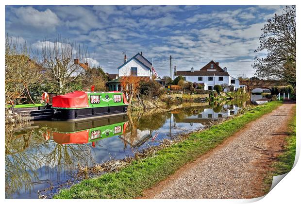 Bridgwater and Taunton Canal Somerset Print by austin APPLEBY