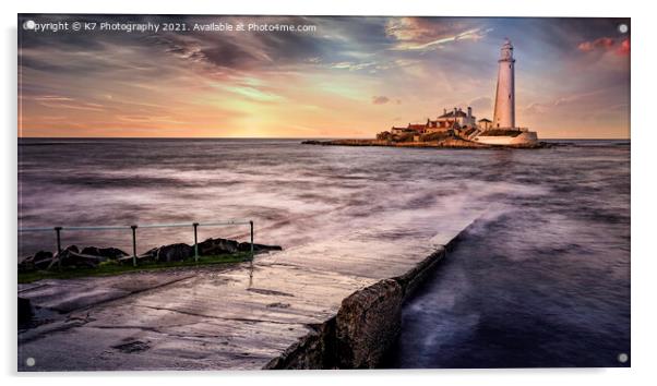 The Enchanting St Mary's Lighthouse Acrylic by K7 Photography